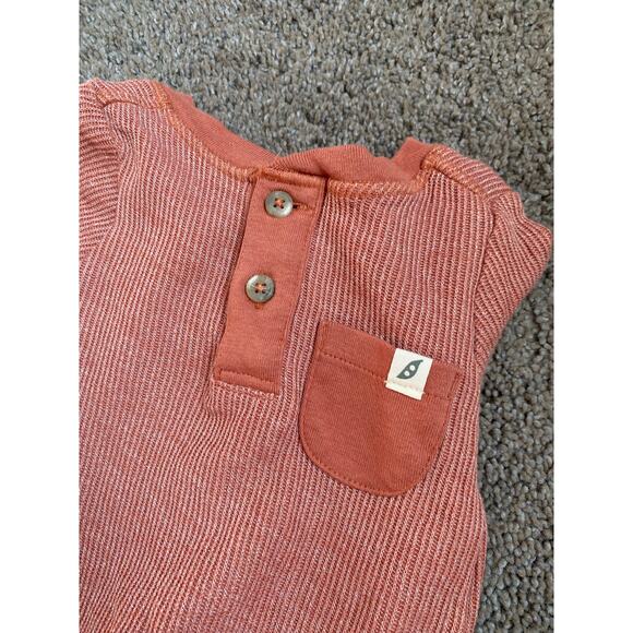Easy-Peasy Burnt Orange 0-3m Boy Ribbed One Piece - Picture 3 of 3